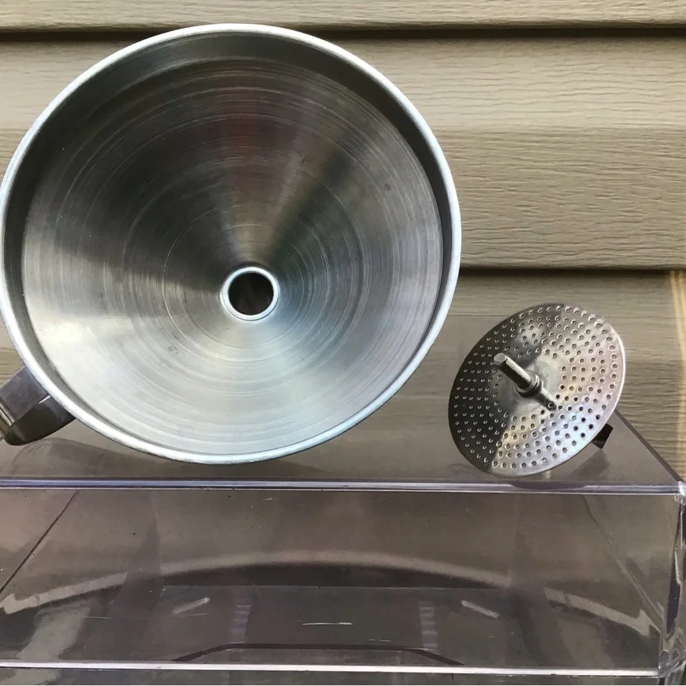 Kitchen Lot, Acrylic Recipe Box, Stainless Steel Funnel, Hand Strainer
